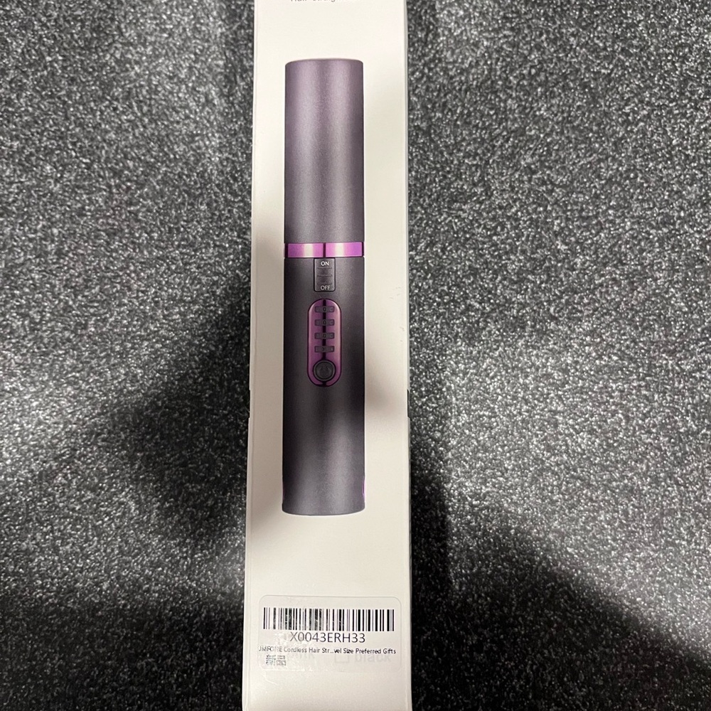 Hair straightener Portable and Cordless Purple and Black Hair Styling Tool